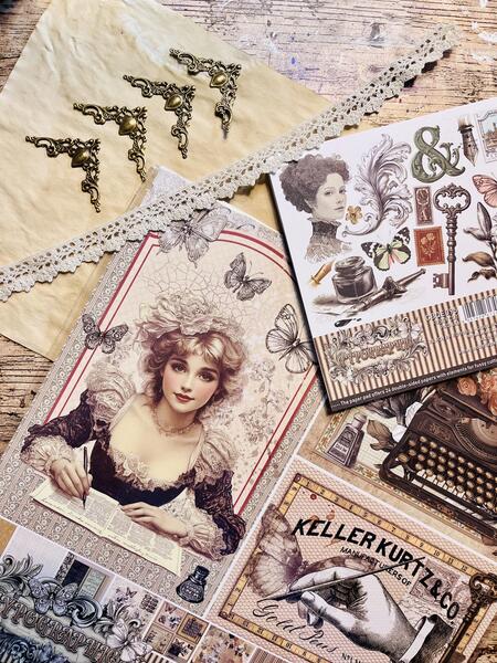 Kit Creativo Vintage “Typographic Journal” n. 2