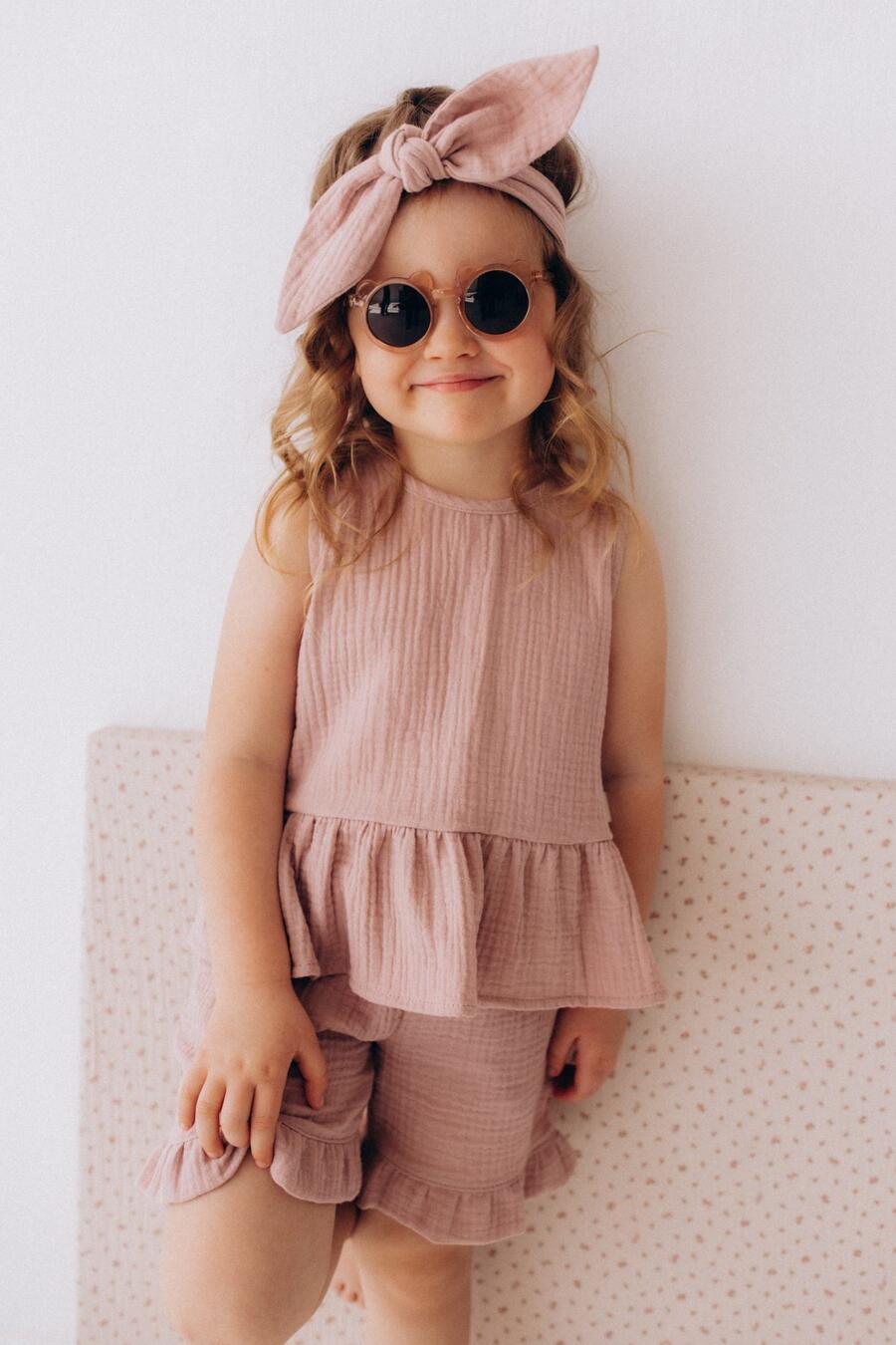 Pantaloncini in mussola 100% cotone biologico GOTS 