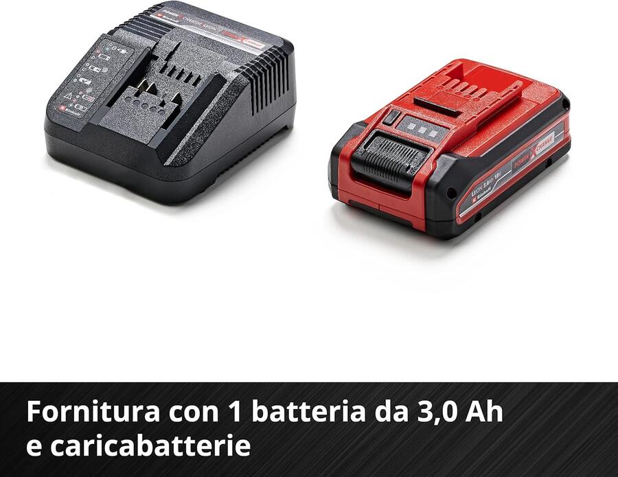 Einhell Tagliaerba a batteria GE-CM 18/30 Li Power X-Change (li-ion, fino a 150 m², motore senza spazzole, batteria da 18 V 3 Ah e caricabatteria incluso) - 34.131.55