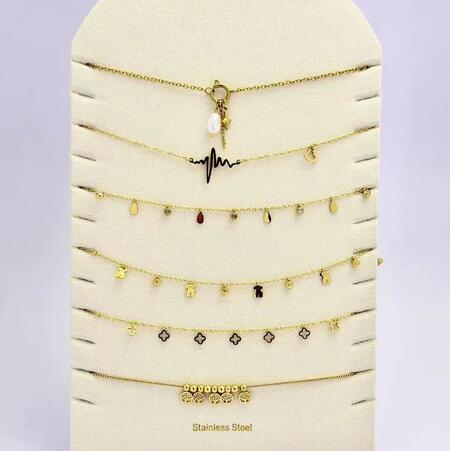 Collane in acciaio inox dorato 