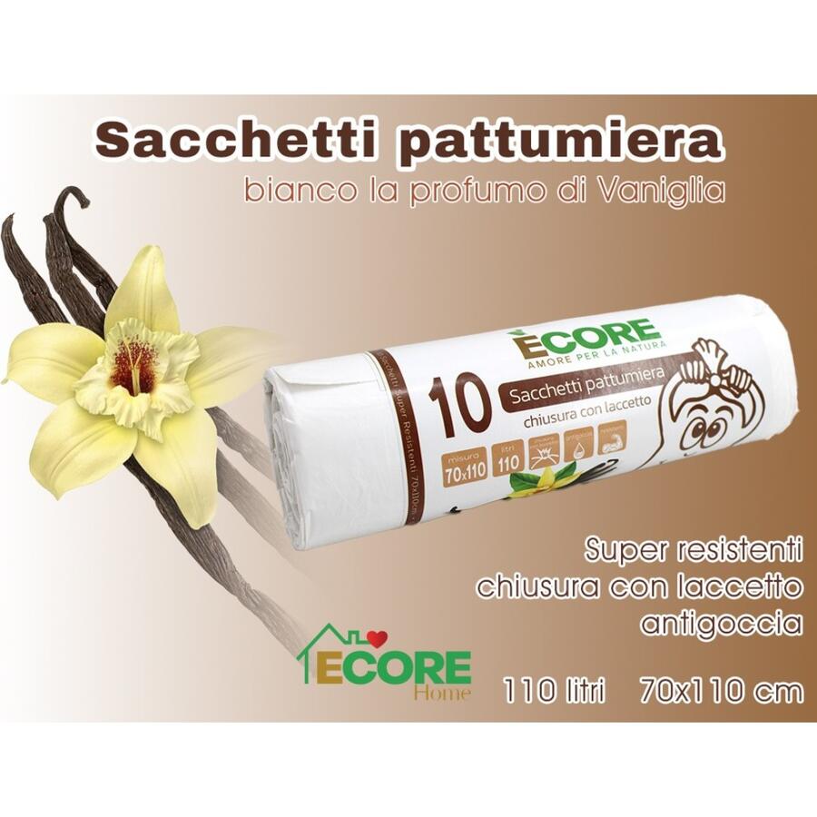INTRADE 10 SACCHI BIANCHI 70X110 CM PROFUMATI ALLA VANIGLIA (Confezione da 25 pezzi) 