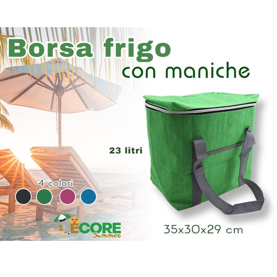 INTRADE BORSA FRIGO CON MANICHE 35X30X29 CM 23 LITRI (Confezione da 12 pezzi) 