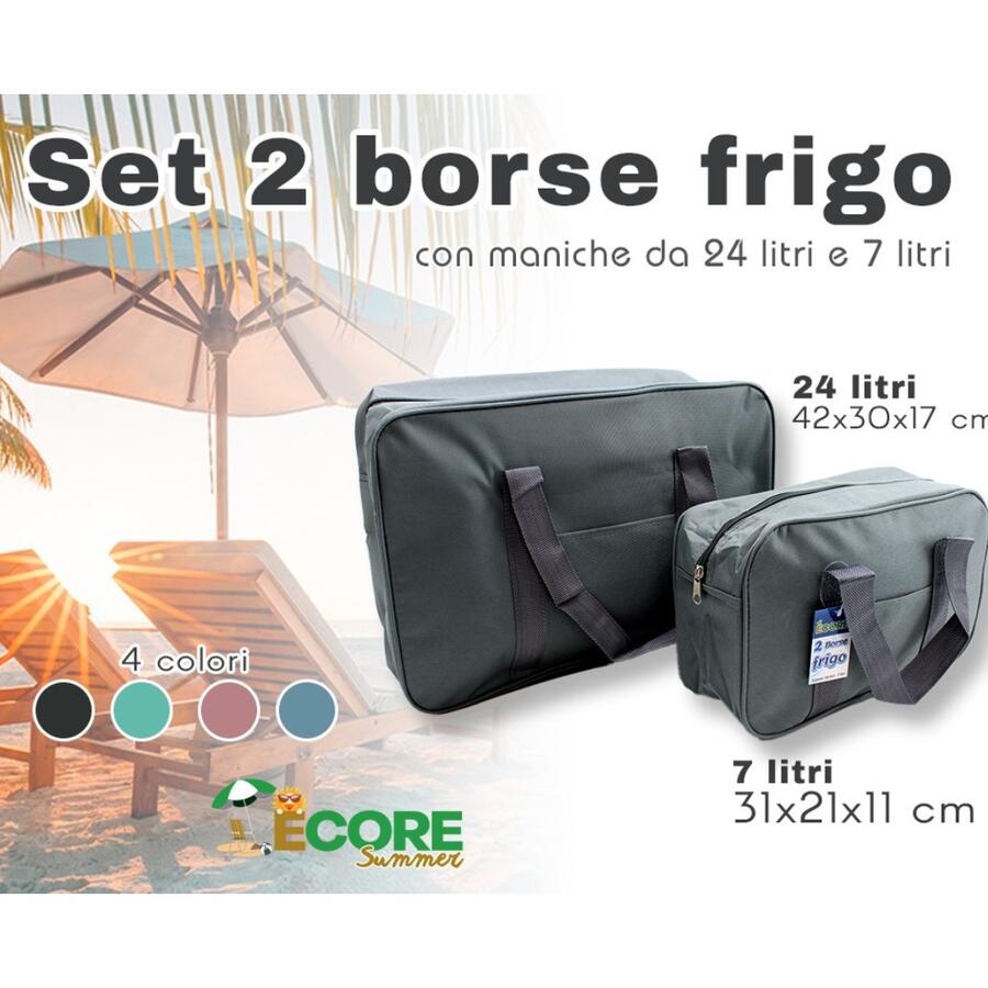 INTRADE SET 2 BORSE FRIGO 24 LITRI + 7 LITRI (Confezione da 12 pezzi)