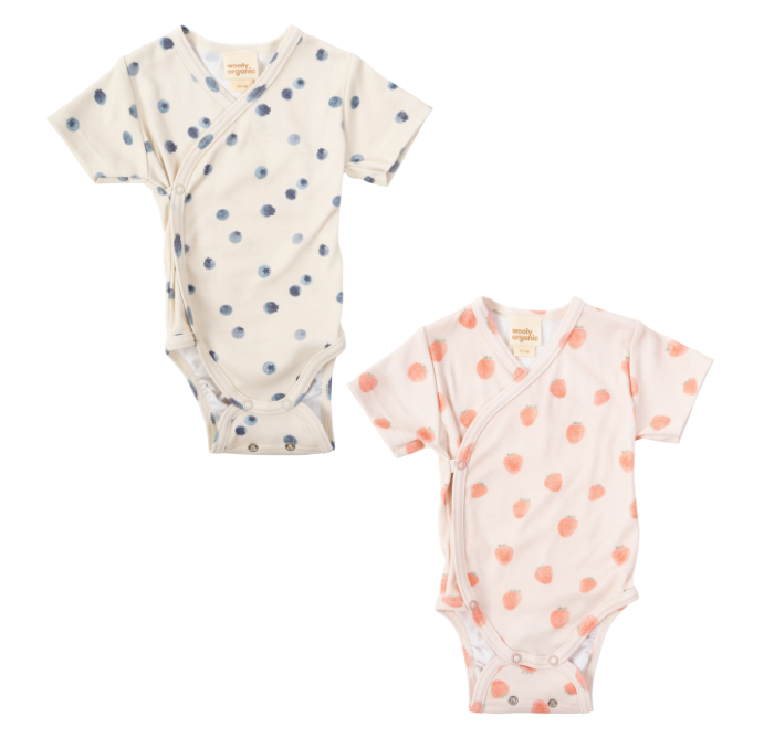 Body avvolgente a maniche corte – 100% cotone biologico GOTS 