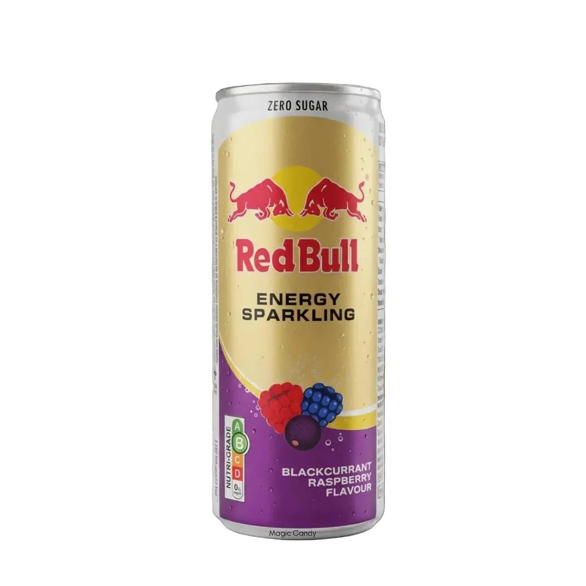 Red bull zero sugar blackcurrant raspberry 250ml from thai