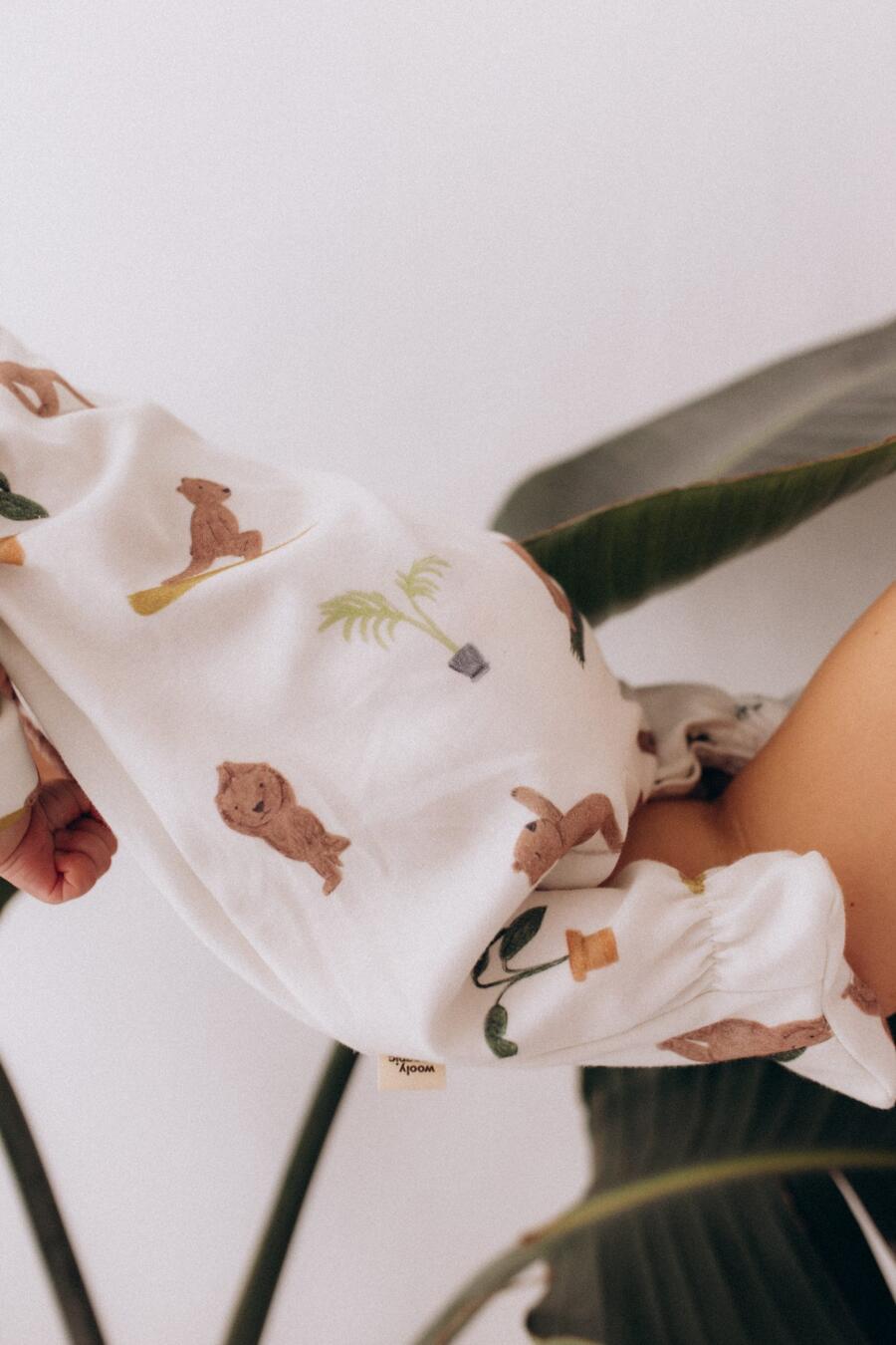 Tutina avvolgente maniche lunghe – 100% cotone biologico GOTS