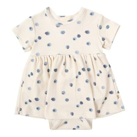 Vestito a maniche corte con body integrato – 100% cotone biologico GOTS – Blueberry Breeze 