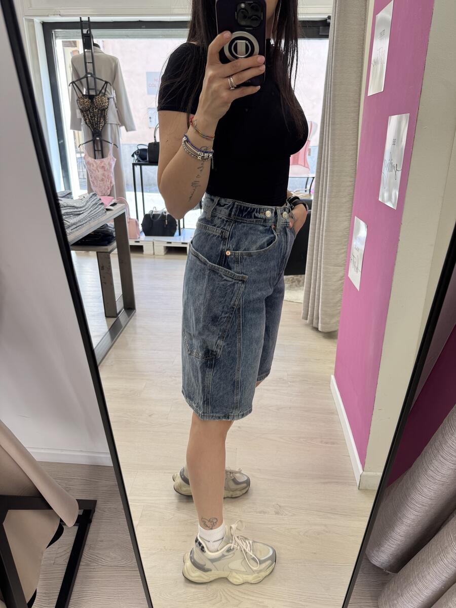 NOVITÀ Bermuda in denim wide leg
