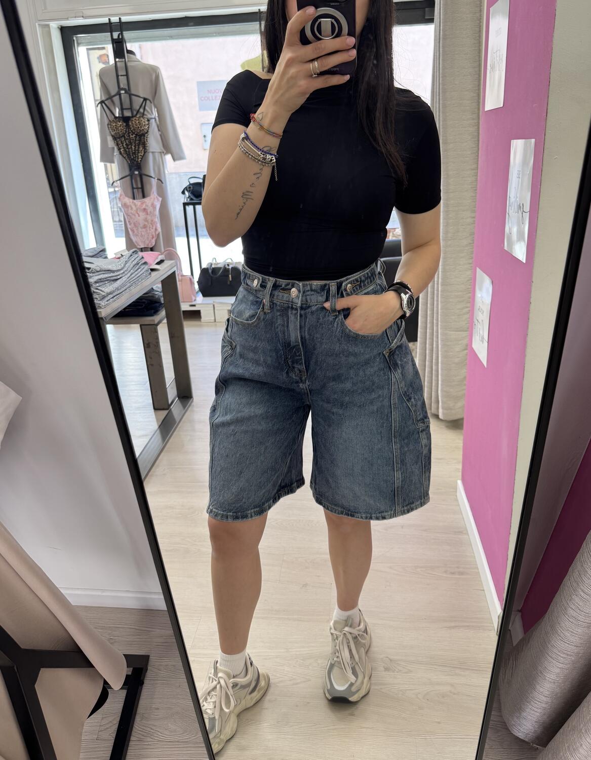 NOVITÀ Bermuda in denim wide leg