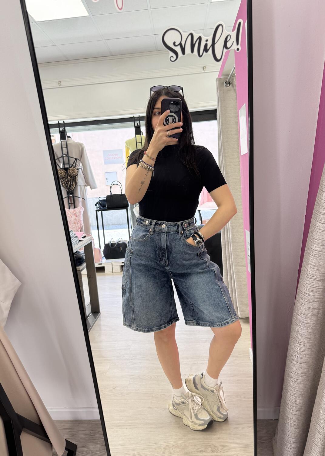 NOVITÀ Bermuda in denim wide leg