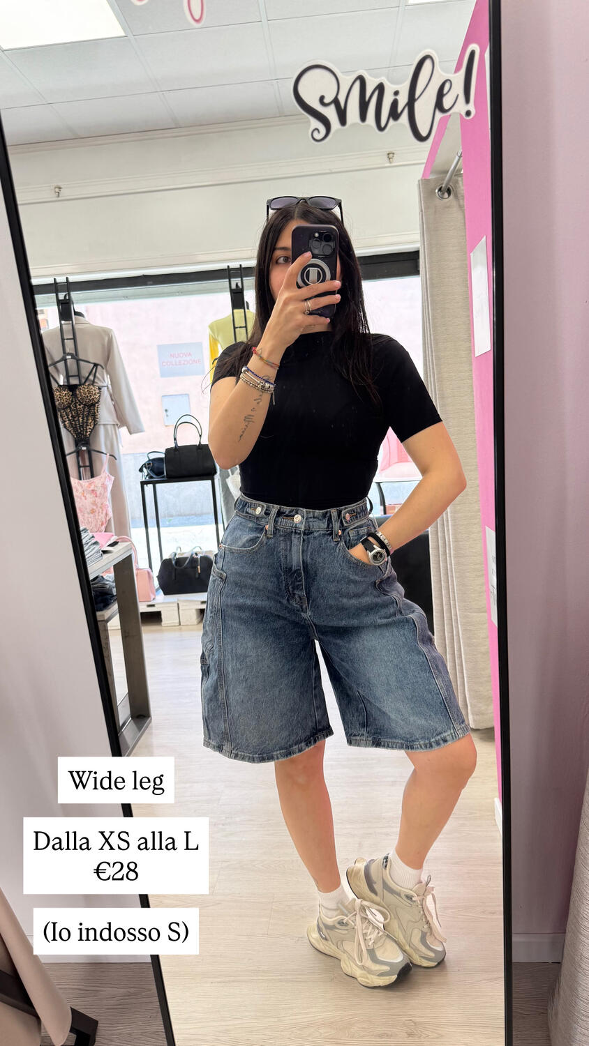 NOVITÀ Bermuda in denim wide leg