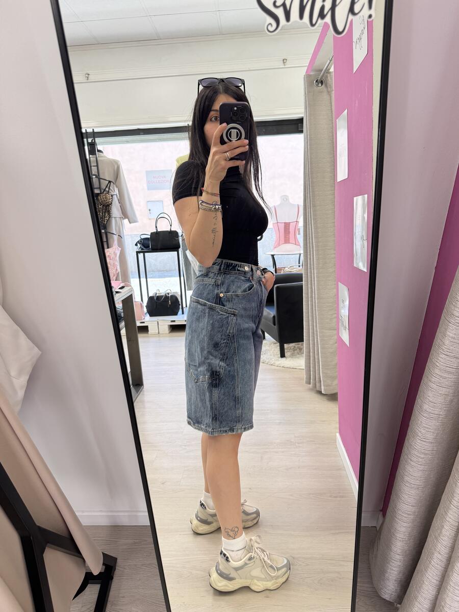 NOVITÀ Bermuda in denim wide leg