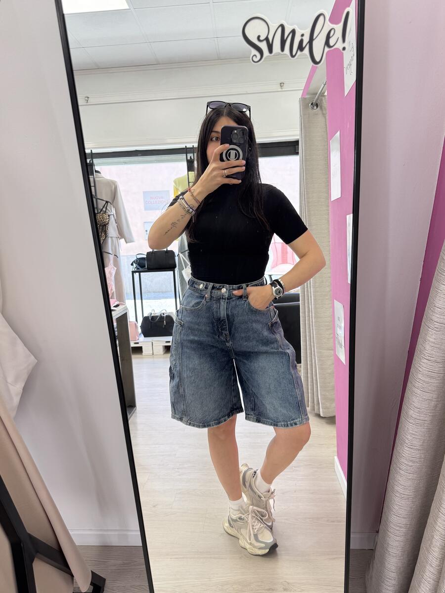 NOVITÀ Bermuda in denim wide leg