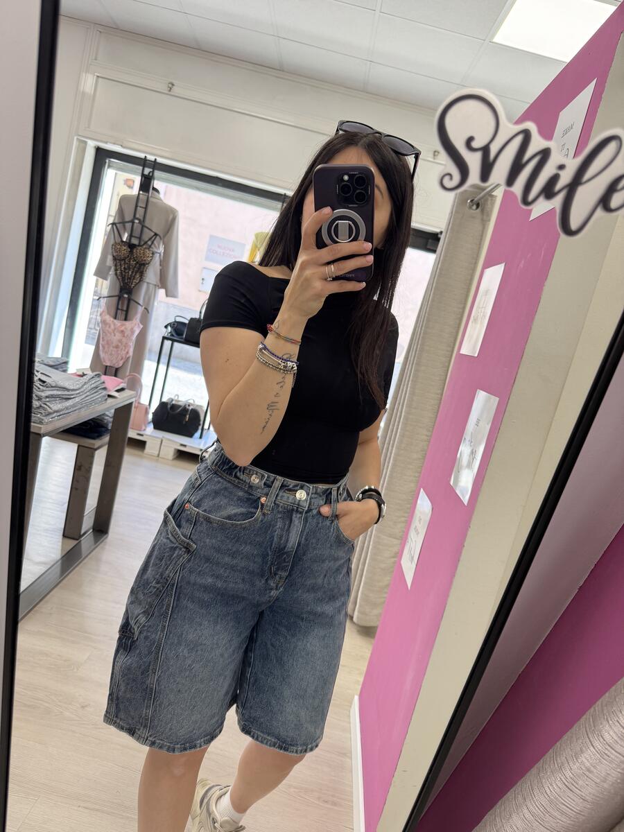 NOVITÀ Bermuda in denim wide leg