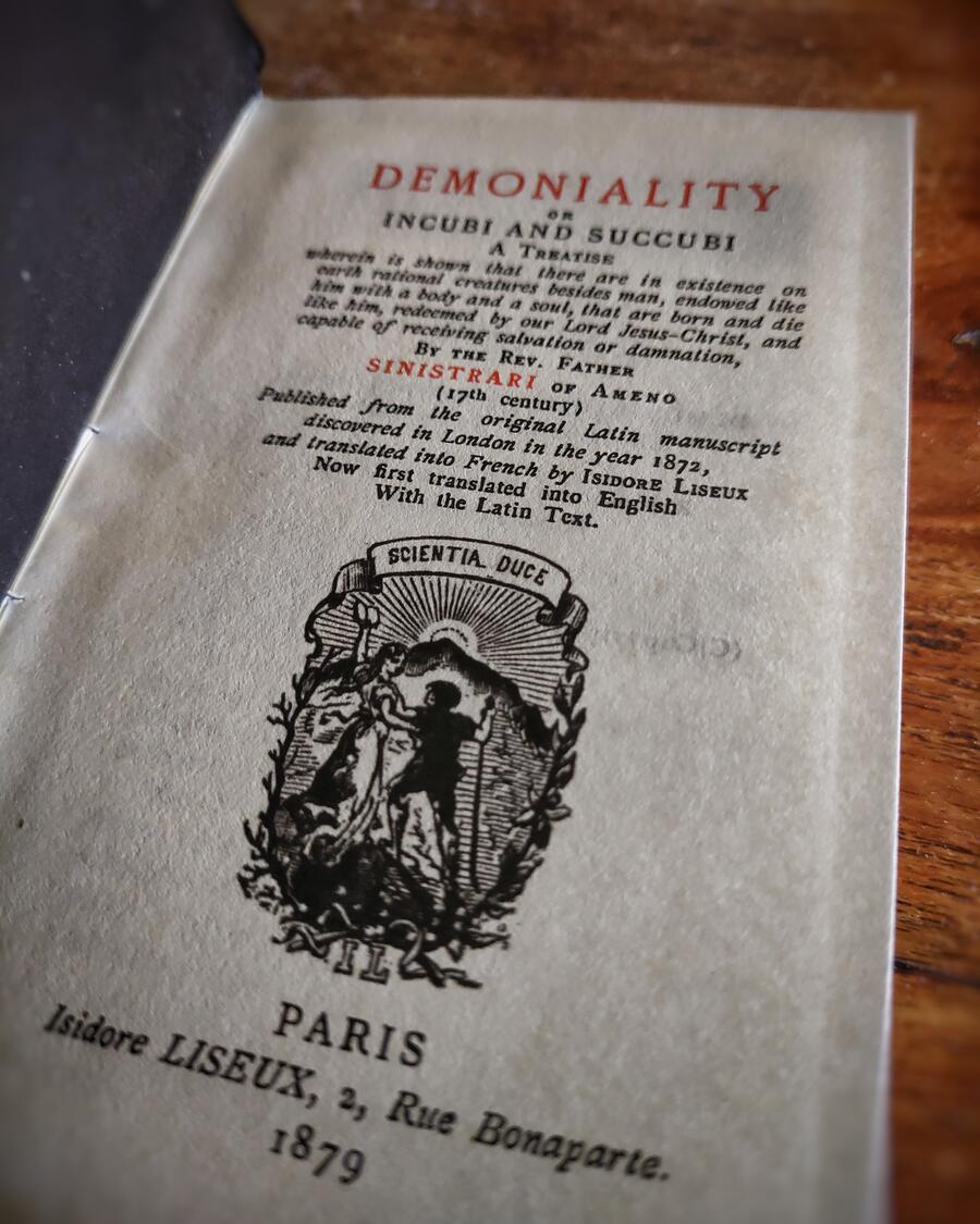 Demoniality, Incubi and Succubi – Sinistrari, Paris, 1879