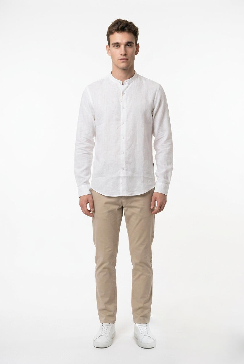 Gianni Lupo Camicia Lino Bianco