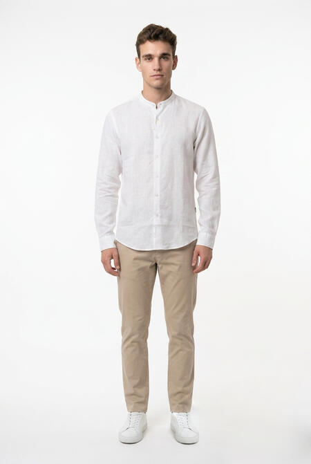 Gianni Lupo Camicia Lino Bianco