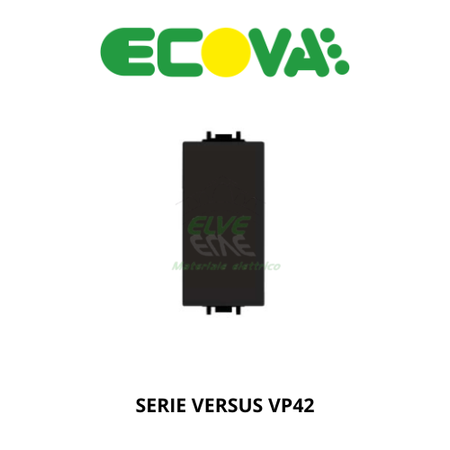 ECOVA - 27228 VP42 Interruttore unipolare  nero compatibile con la serie Vimar Plana®
