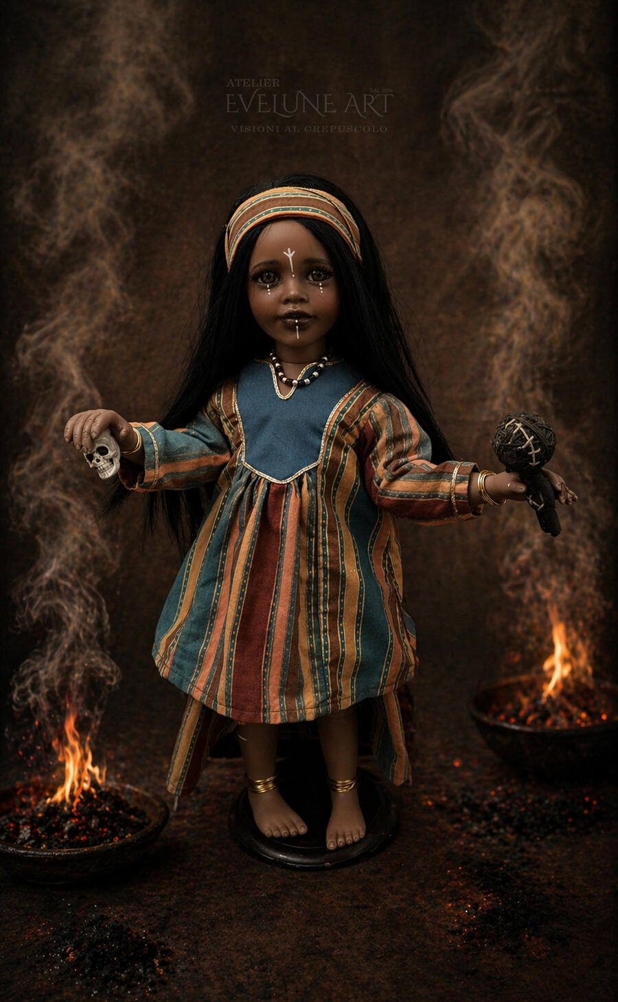 Kwala Danzatrice sulla Terra Sacra Bambola in porcellana