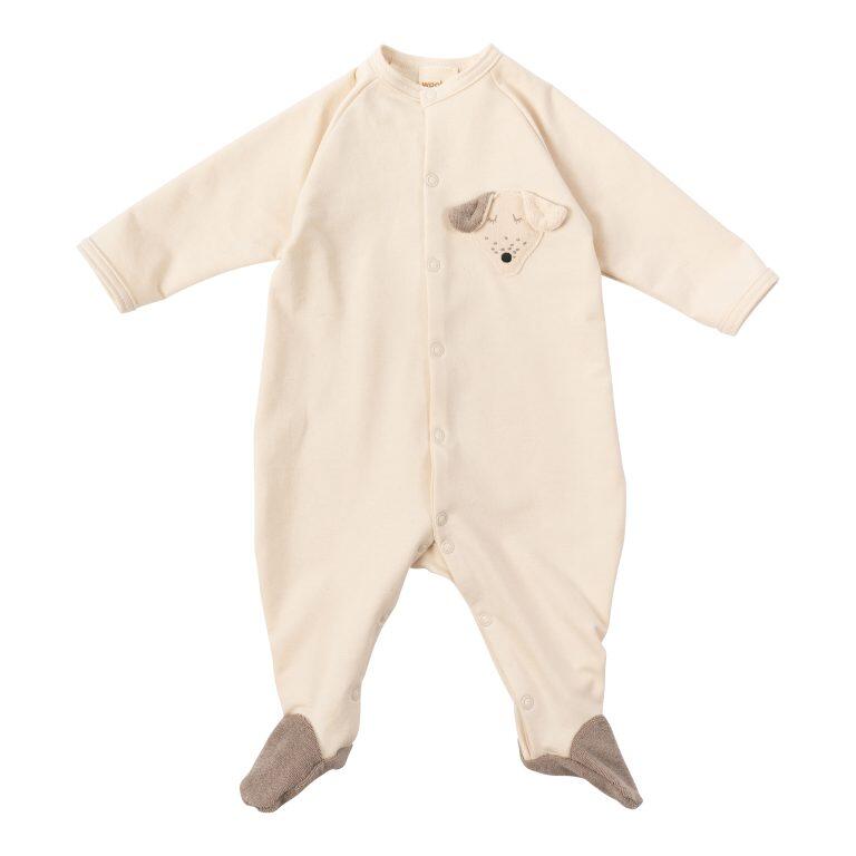 Tuta da notte in spugna francese con piedi – Cotone bio GOTS