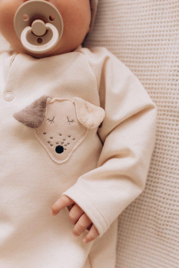 Tuta da notte in spugna francese con piedi – Cotone bio GOTS