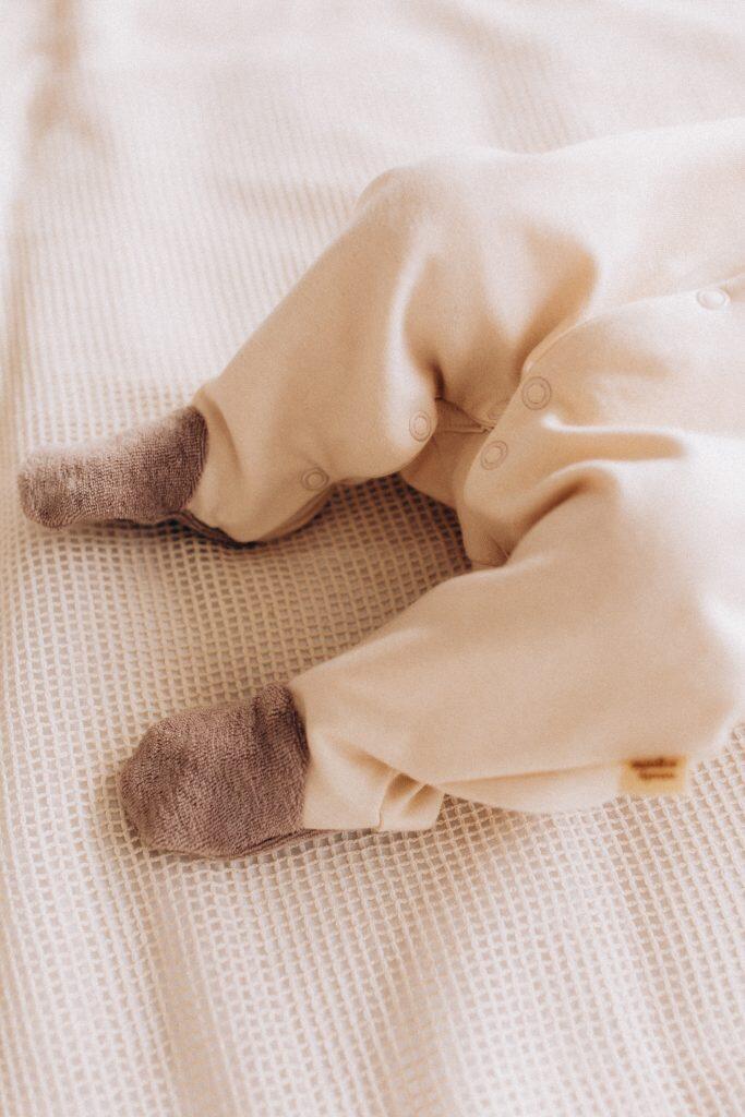 Tuta da notte in spugna francese con piedi – Cotone bio GOTS