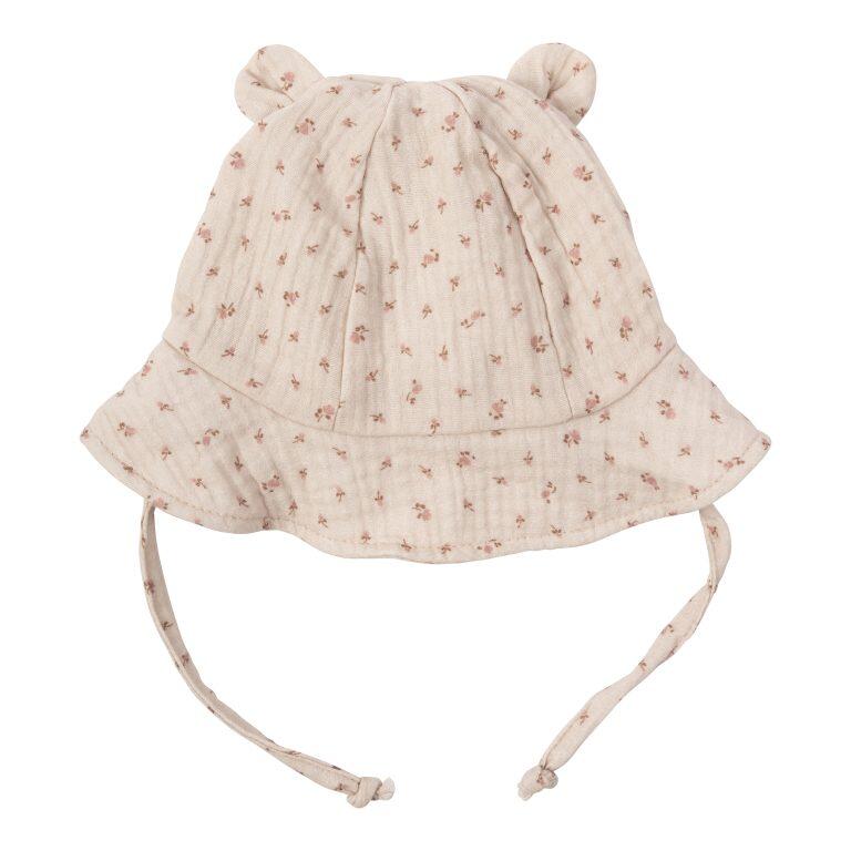 Cappello da sole in mussola con orecchie Teddy – Cotone bio GOTS - Misure e colori assortiti