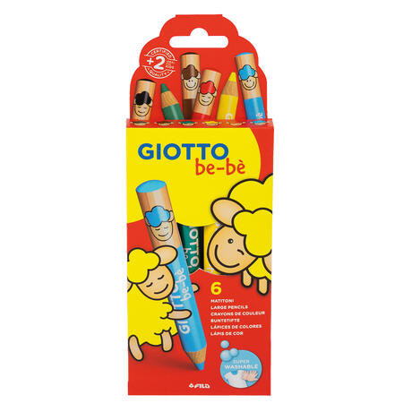 Astuccio 6 SUPERMATITONI con Temperino GIOTTO BEBE'