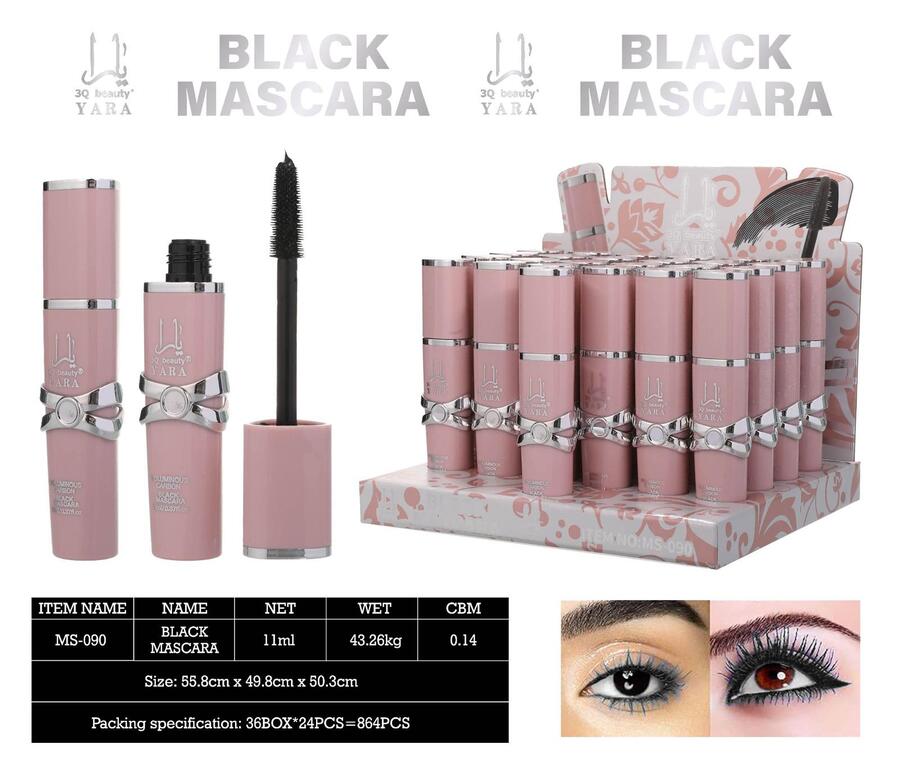 3Q BEAUTY BLACK MASCARA (Similare arabo) [Conf. da 24 pezzi]