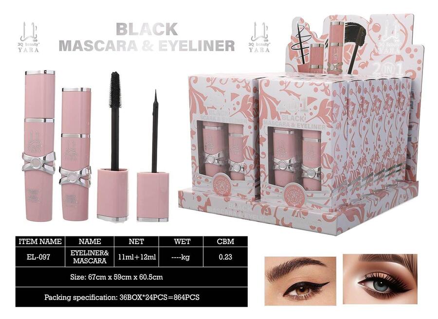 3Q BEAUTY 2 IN 1 MASCARA E EYELINER [Conf. da 12 kit]