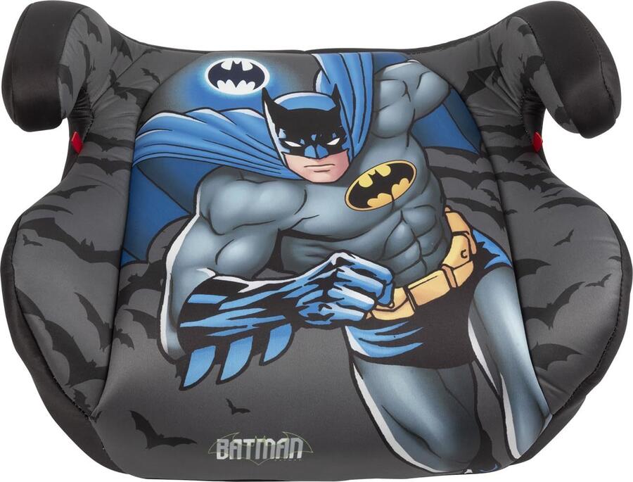 Tataway seggiolino alzatina auto bimbi ISOFIX Dc Comics Batman i-Size ECE R129, Rialzo bimbi 125-150 cm, 22-36 kg, 6-12 anni, gruppo 3, facile da trasportare - sfoderabile e lavabile