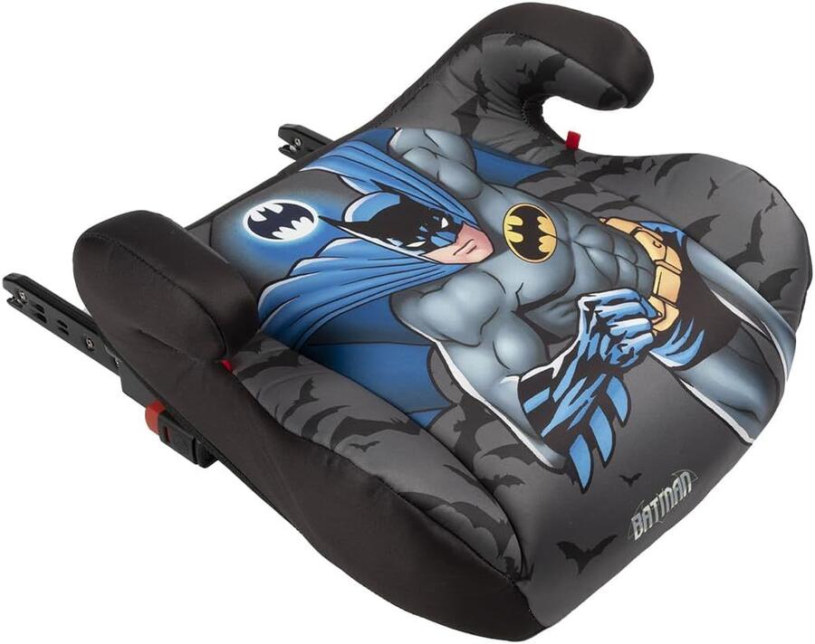 Tataway seggiolino alzatina auto bimbi ISOFIX Dc Comics Batman i-Size ECE R129, Rialzo bimbi 125-150 cm, 22-36 kg, 6-12 anni, gruppo 3, facile da trasportare - sfoderabile e lavabile