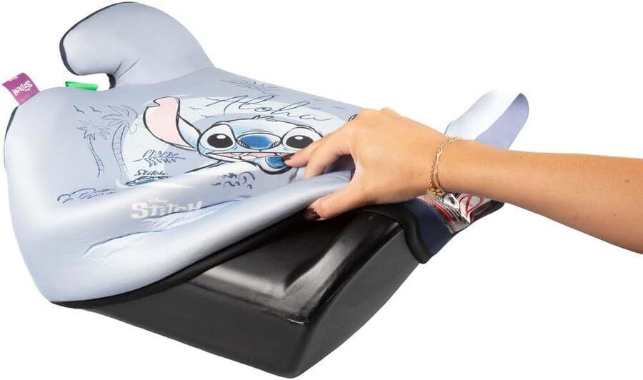 Tataway Disney Stitch Seggiolino Alzatina Auto Bimbi i-Size ECE R129. Rialzo Auto per Bambini 6-12 Anni, 125-150cm, 22-36Kg