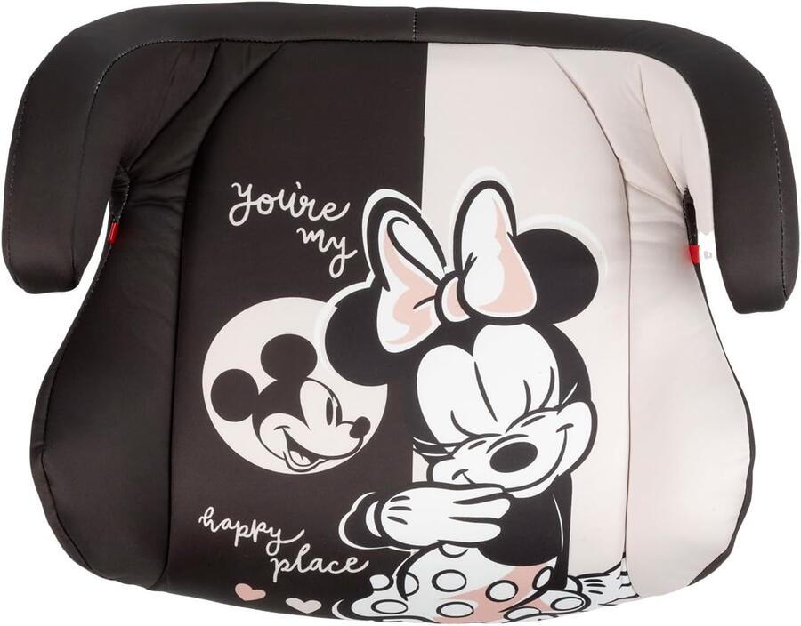 Tataway seggiolino alzatina auto bimbi ISOFIX Disney Minnie Mouse i-Size ECE R129, Rialzo bimbi 125-150 cm, 22-36 kg, 6-12 anni, gruppo 3, facile da trasportare - sfoderabile e lavabile