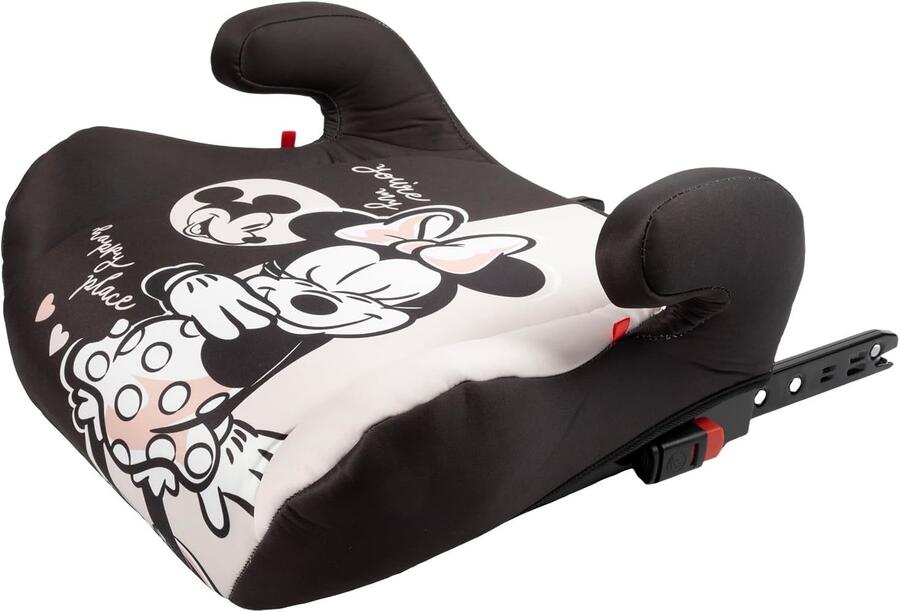 Tataway seggiolino alzatina auto bimbi ISOFIX Disney Minnie Mouse i-Size ECE R129, Rialzo bimbi 125-150 cm, 22-36 kg, 6-12 anni, gruppo 3, facile da trasportare - sfoderabile e lavabile