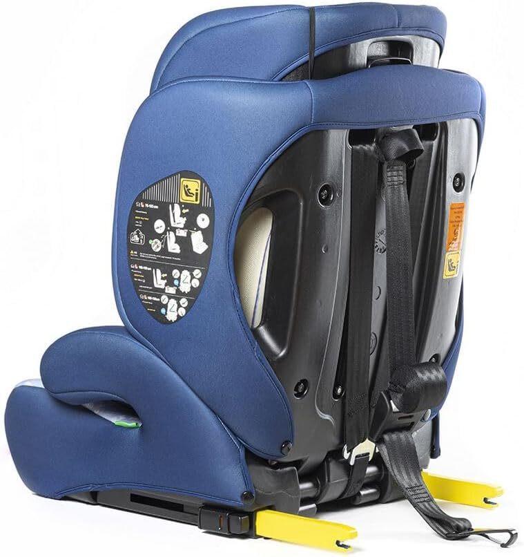 Tataway Seggiolino Auto Disney Mickey Mouse con attacco ISOFIX per la sicurezza dei bambini con altezza da 76 a 150 cm con grafiche di Mickey Mouse ed i suoi amici, su fondo blu