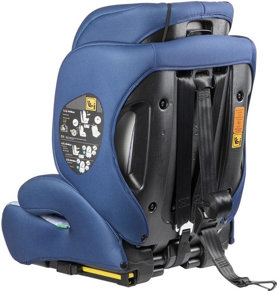 Tataway Seggiolino Auto Disney Mickey Mouse con attacco ISOFIX per la sicurezza dei bambini con altezza da 76 a 150 cm con grafiche di Mickey Mouse ed i suoi amici, su fondo blu