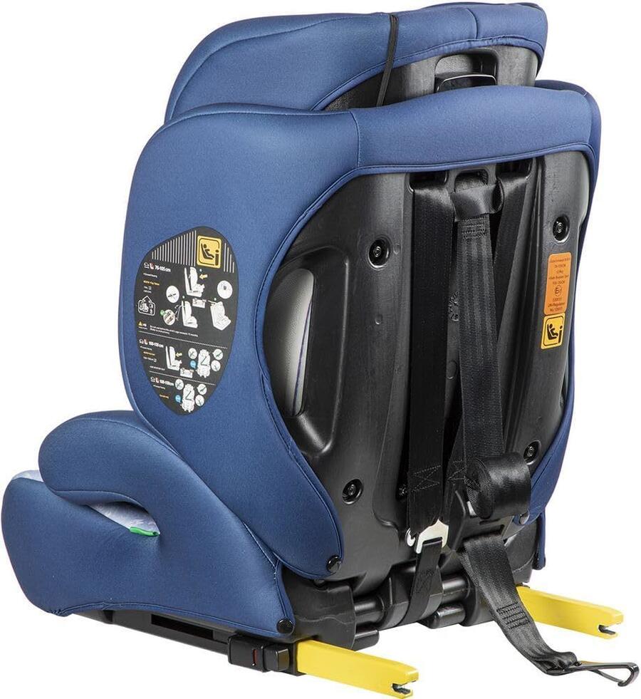 Tataway Seggiolino Auto Disney Mickey Mouse con attacco ISOFIX per la sicurezza dei bambini con altezza da 76 a 150 cm con grafiche di Mickey Mouse ed i suoi amici, su fondo blu