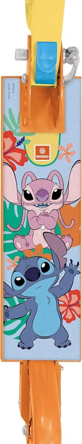 Mondo Toys - DISNEY STITCH SCOOTER Monopattino 2 ruote pieghevole in alluminio con pedana extra grip e manubrio regolabile per bambini - 28737