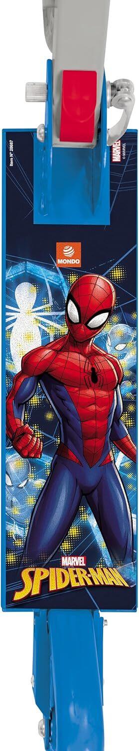 Mondo Toys - SPIDER-MAN MARVEL SCOOTER Monopattino 2 ruote pieghevole in alluminio con pedana extra grip e manubrio regolabile per bambini