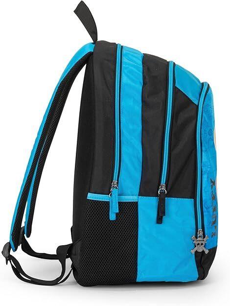 ONE PIECE - Zaino Scuola Ufficiale One Piece, con 2 Ampi Spazi Centrali, Capiente Tasca Frontale, Spallacci Regolabili e Imbottiti, Retro e Fondo Termoformati, 32x43Hx23cm