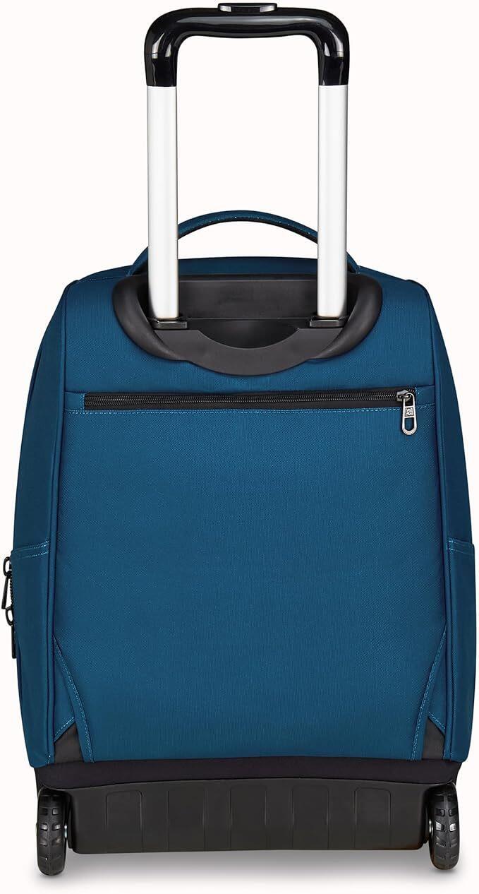 Invicta Trolley Scuola Fisso New Benin Solid, Blu, 2 in 1, Doppio Uso, Trolley e Zaino, Zaino Scuola e Viaggio, Ragazzo e Ragazza