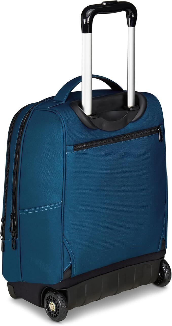Invicta Trolley Scuola Fisso New Benin Solid, Blu, 2 in 1, Doppio Uso, Trolley e Zaino, Zaino Scuola e Viaggio, Ragazzo e Ragazza