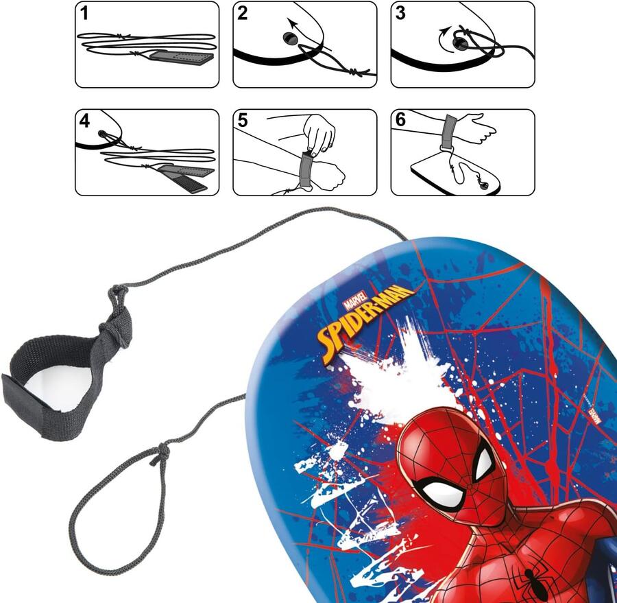 Mondo Toys - Body Board Marvel Spiderman - Tavola da Surf per bambini - 84 cm - 11196