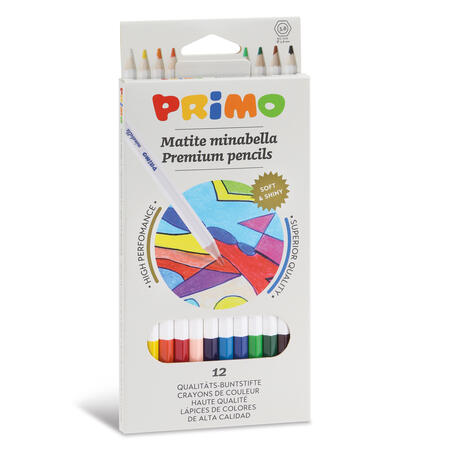 Astuccio 12 Pastelli assortiti MINABELLA  diam. 3,8mm - PRIMO