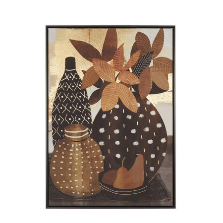 Quadro L'Oca Nera Ethno Chic | Stampa su Tela 70x100 Foglia Oro