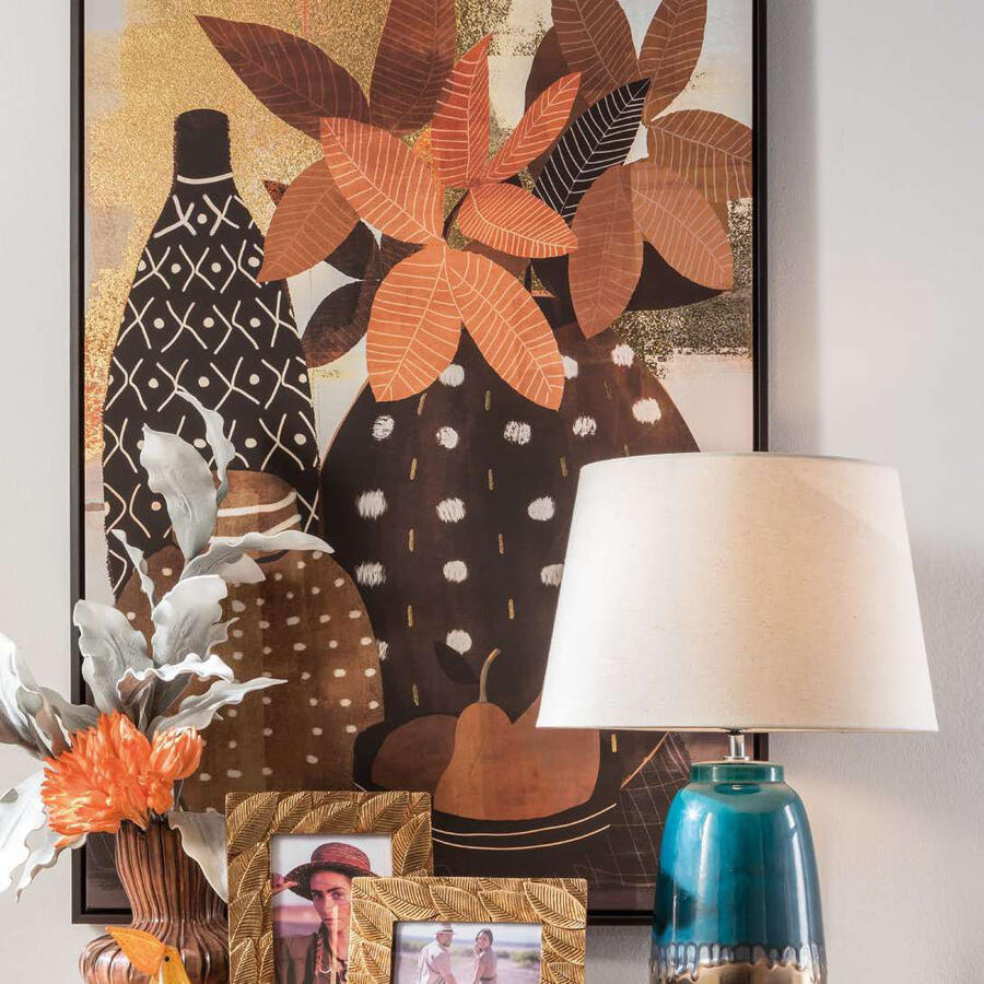 Quadro L'Oca Nera Ethno Chic | Stampa su Tela 70x100 Foglia Oro