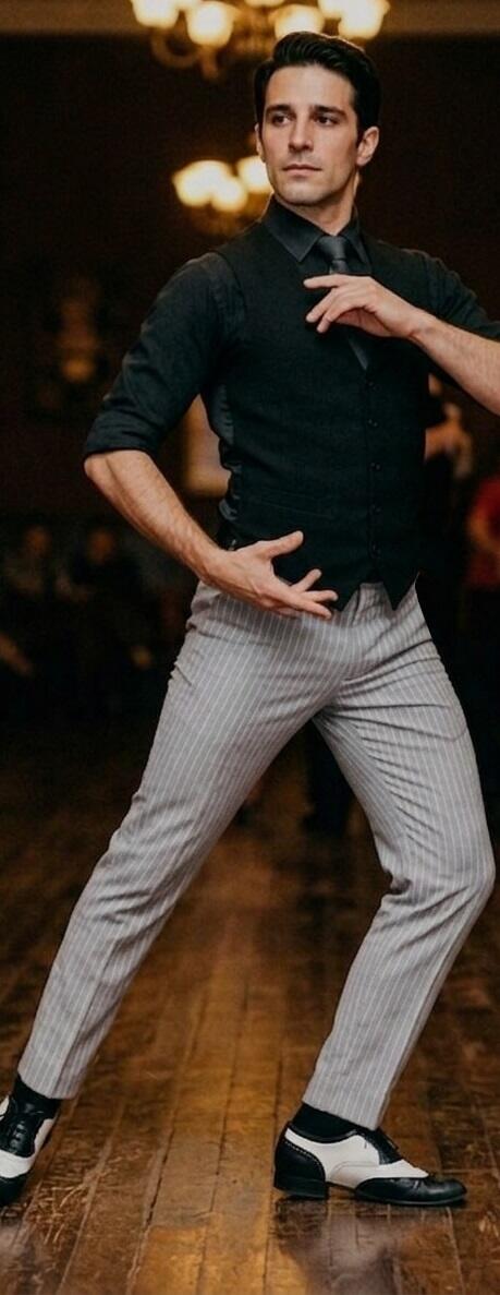 LIGHT GRAY GENTLE TROUSERS DANCE SOCIAL DANCE AND TANGO 7-0007 