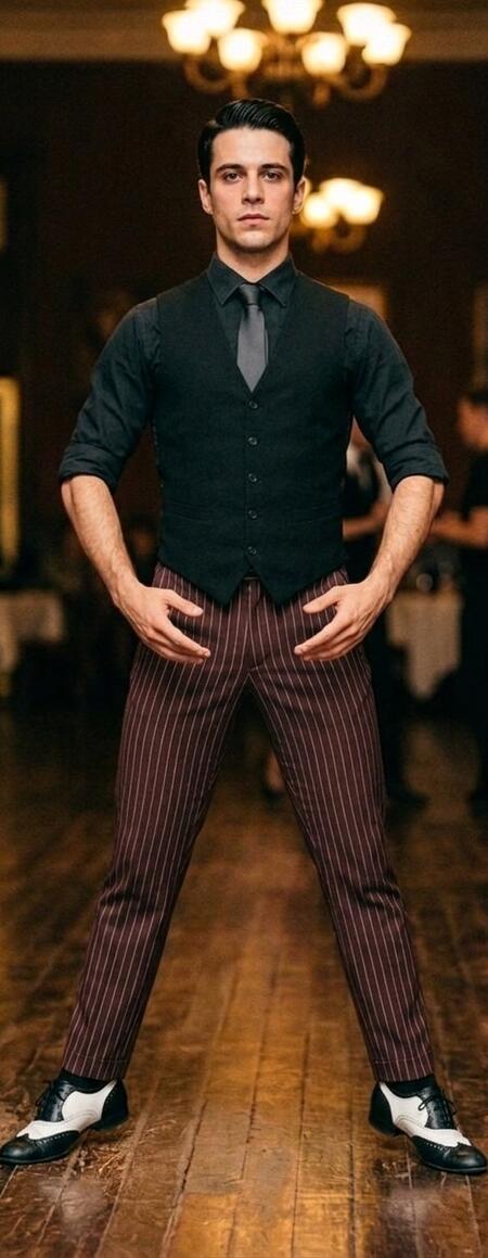 Copia di LIGHT GRAY GENTLE TROUSERS DANCE SOCIAL DANCE AND TANGO 7-0007 