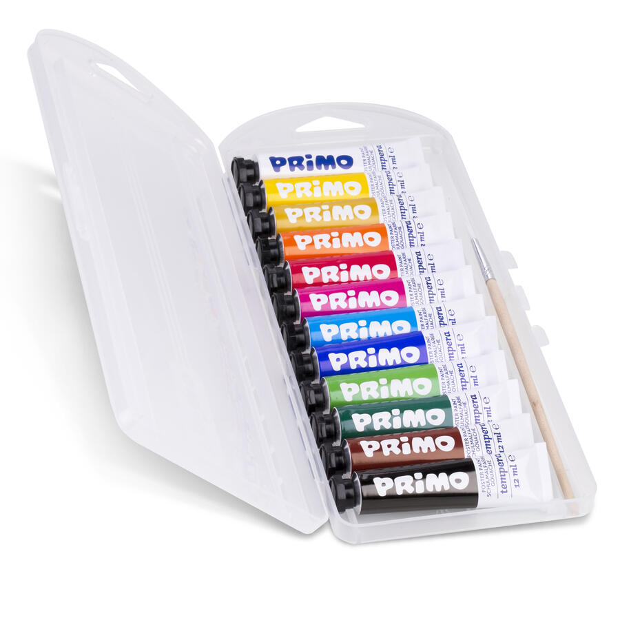 Astuccio tubi di TEMPERA da 12ml PRIMO